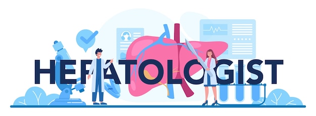 Hepatologist typographic header