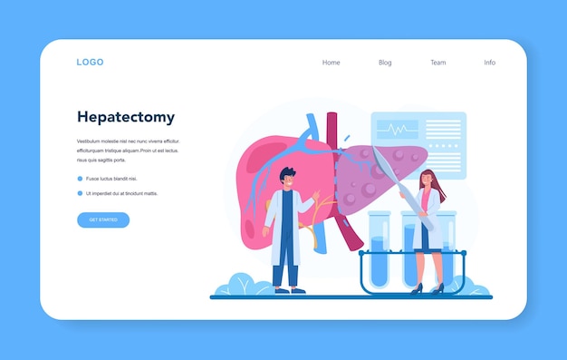 hepatologist web banner or landing page