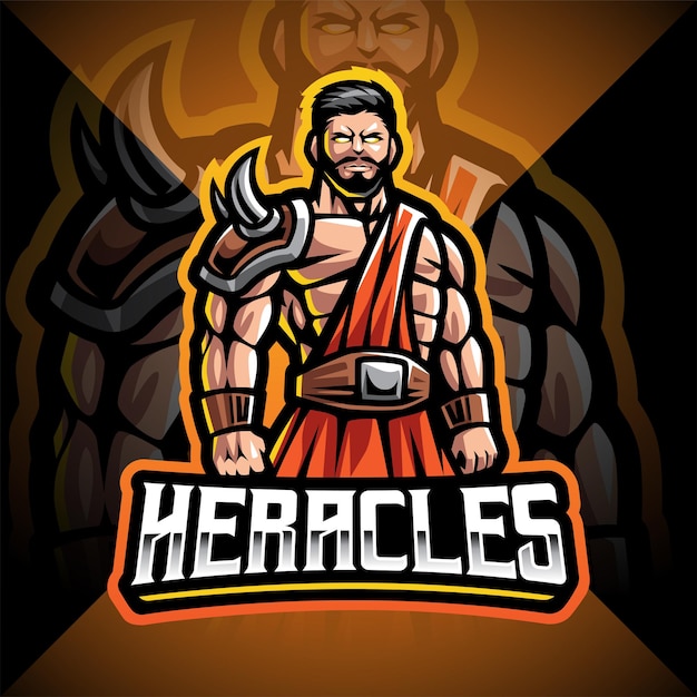 Heracles esport mascotte logo ontwerp