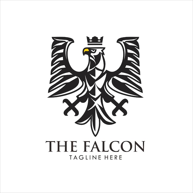 The heraldic falcon logo