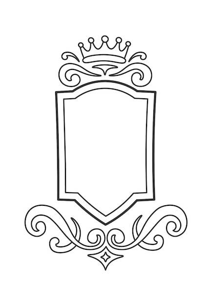 Vector heraldic royal shield badge