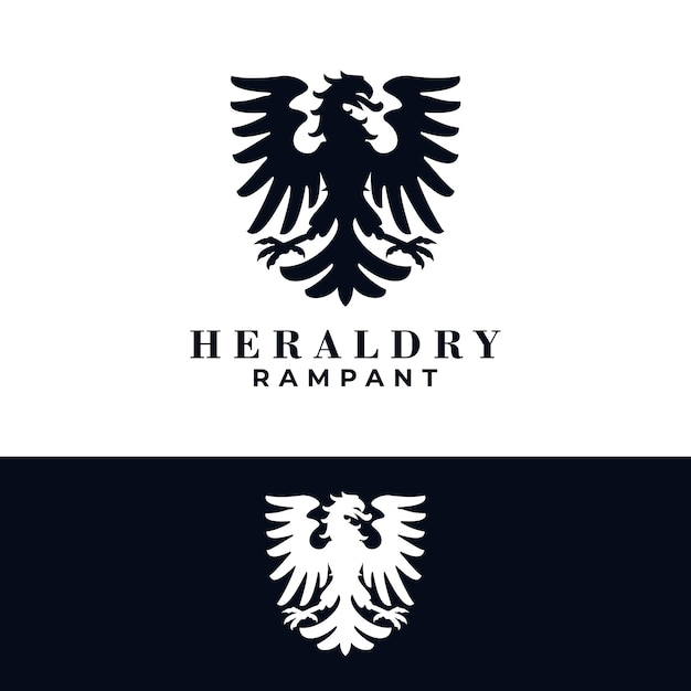 heraldiek afbeelding van oude feniks vogel. heraldische luxe ongebreidelde dierlijke vector sjabloon.