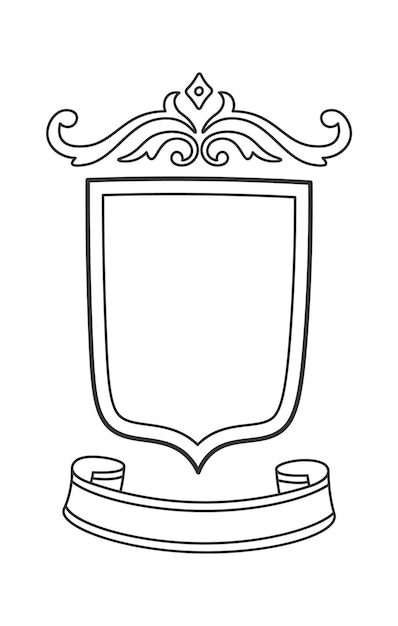 Vector heraldisch koninklijk schild badge