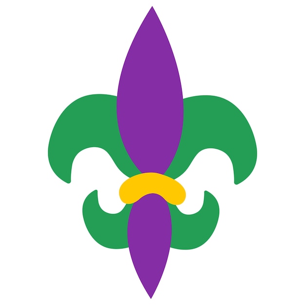 Heraldisch symbool van Mardi Gras fleur-de-lis.