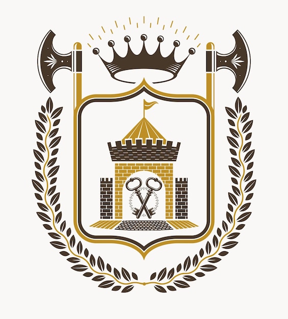 Heraldische embleem geïsoleerde vectorillustratie.