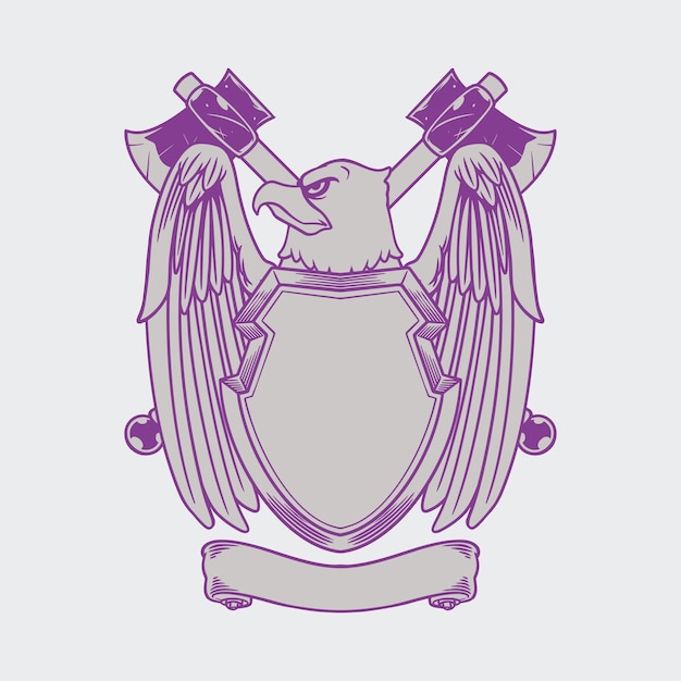 heraldische schild embleem vectorillustratie