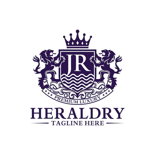 Heraldry Logo Design Vector Template