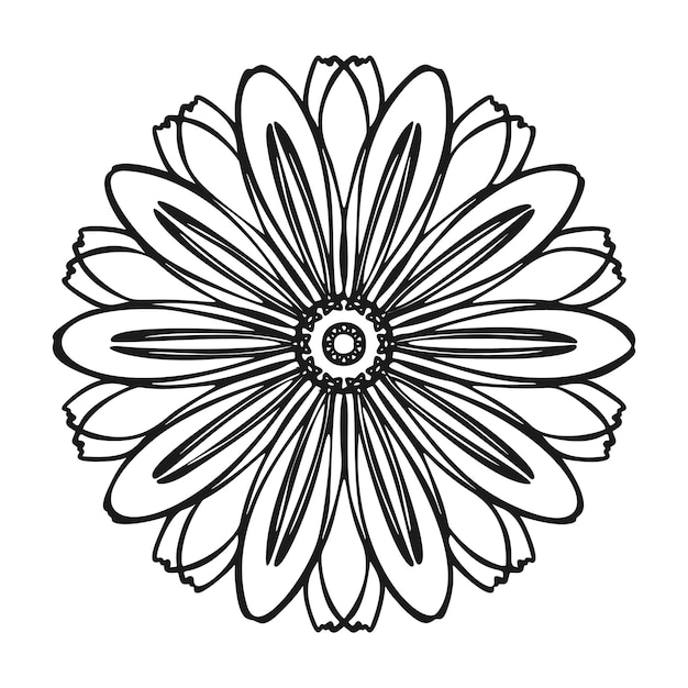 허브 바이오 꽃 아이콘 흰색 배경에 고립 된 웹 디자인을위한 허브 바이오 꽃 벡터 아이콘의 간단한 그림