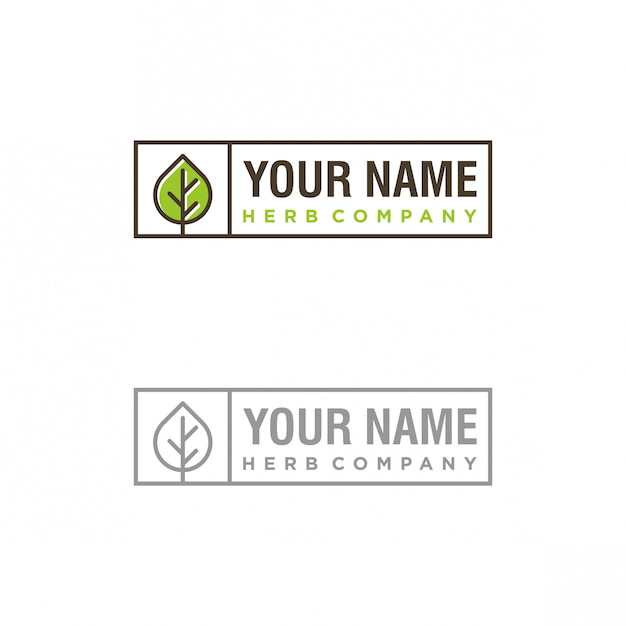 Herb company logo design