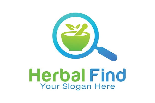 Herbal Find logo design template