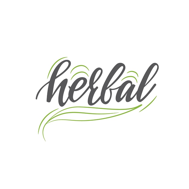 Herbal lettering design