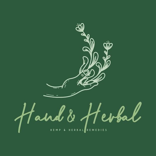 Herbal Logo Concept Vector