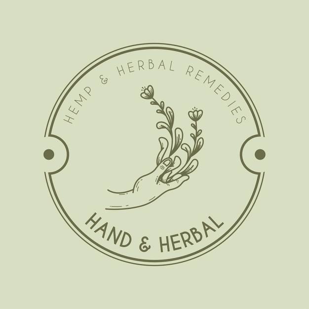 Herbal Logo Concept Vector