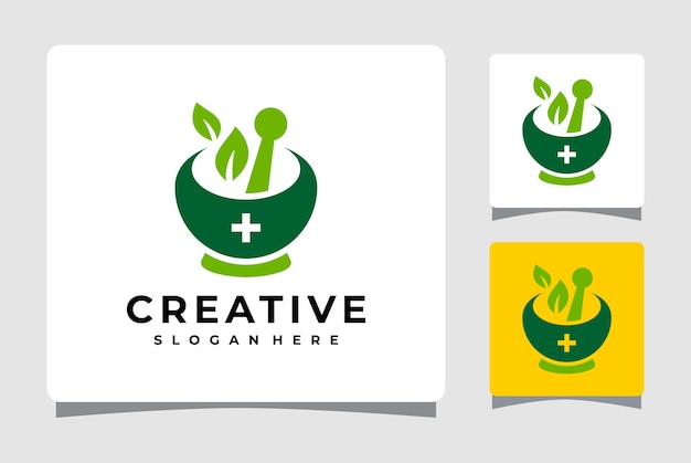 Herbal medicine pharmacy logo template design inspiration