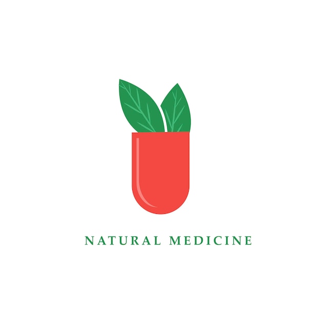 Herbal pill pill leaf drug drug logo vector icon download