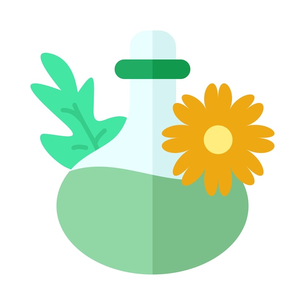 Herbal Potion Bottle Colorful Icon Design