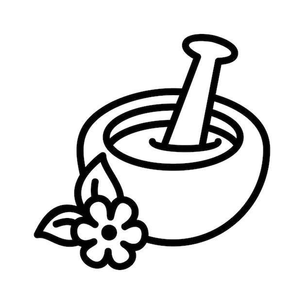 Herbal potion outline icon vector illustration