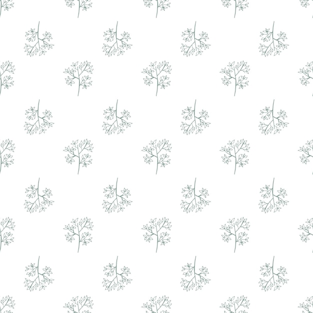 Vettore motivo a base di erbe senza cuciture sfondo floreale chiaro in un moderno stile minimalista illustrazione vettoriale design alla moda per tessuti moda tessile stampe carta da parati carta da imballaggio scrapbook