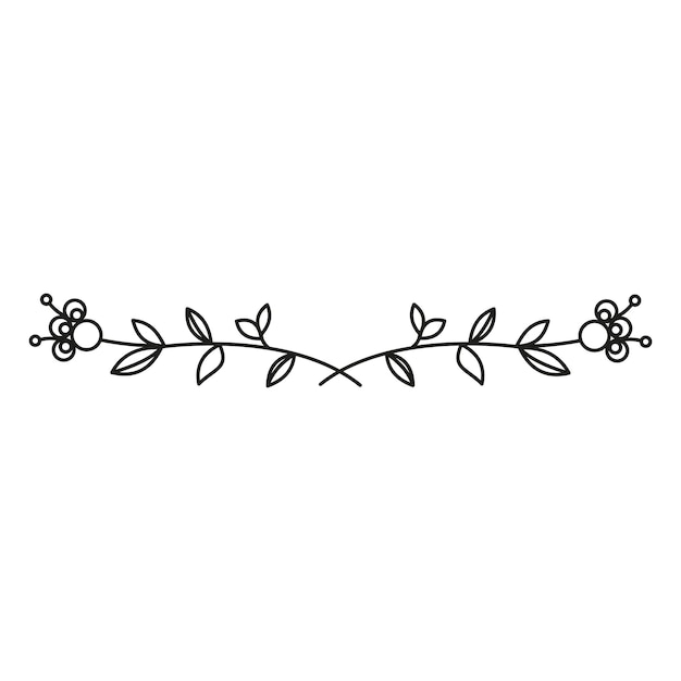 herbal vignette flowers