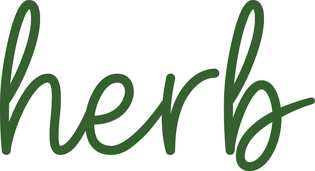Herbische cursieve letters
