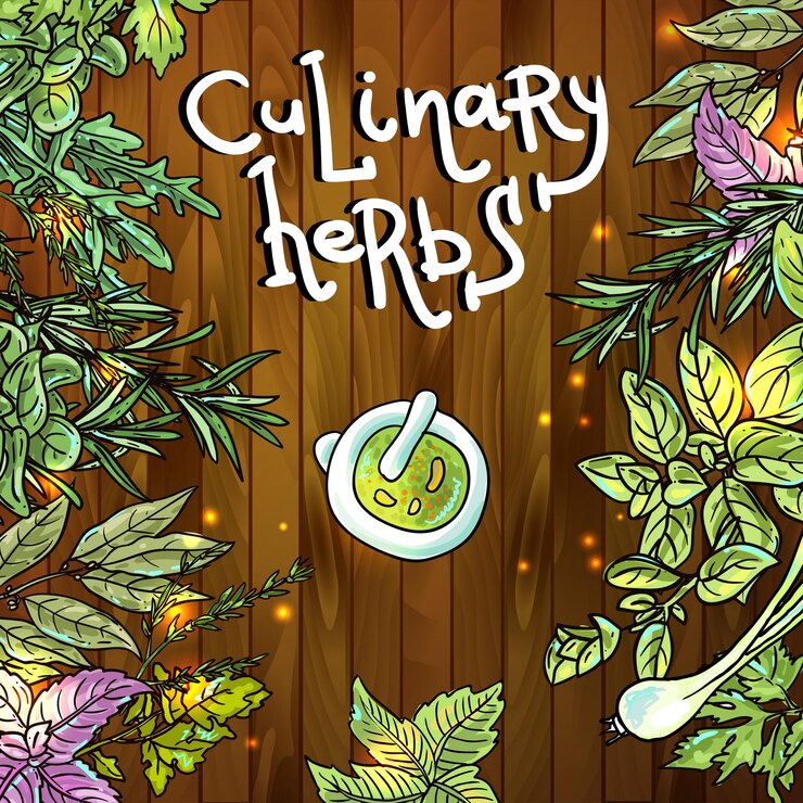 Vector herbs and spices