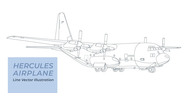 Vector hercules c130 airplane vector