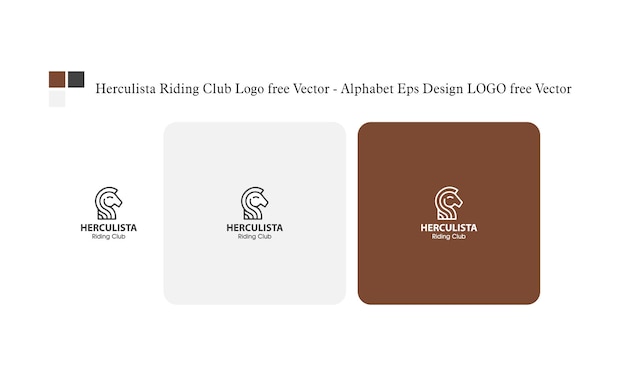 Herculista Riding Club Logo gratis Vector Alfabet Eps Design LOGO gratis Vector