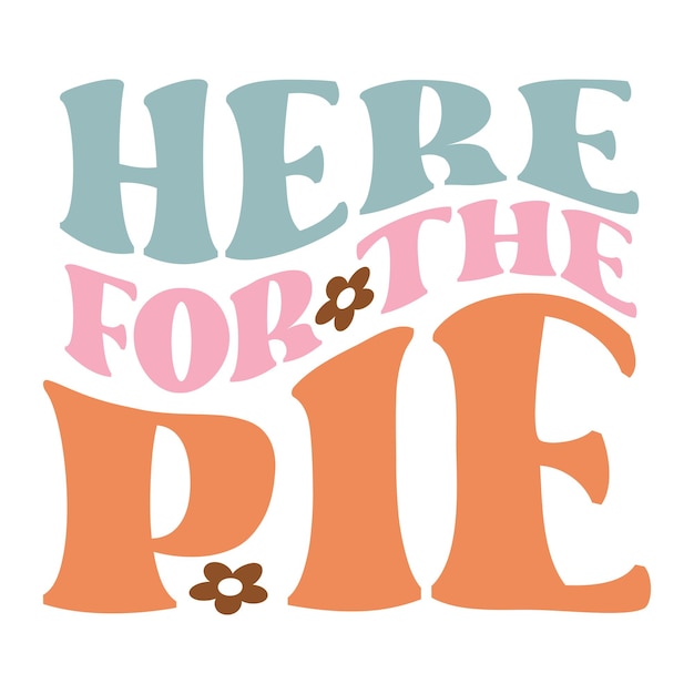 Vector here for the pie retro svg design