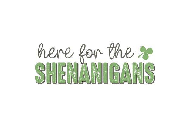 Qui per lo shenanigans retro st patrick's day quote t-shirt design