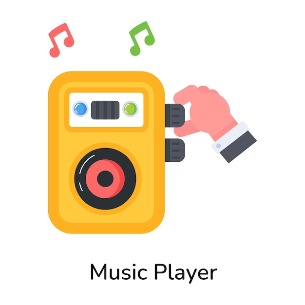 Heres a flat icon of music player