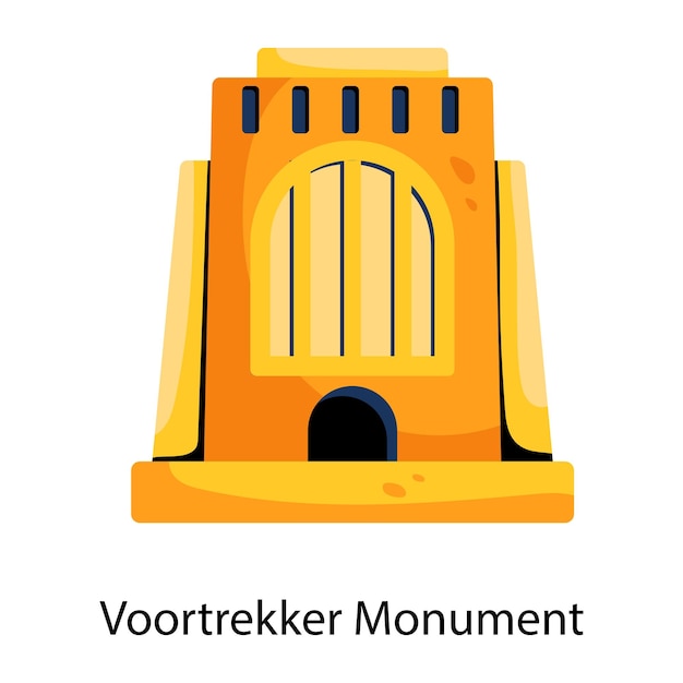 Ecco un'icona piatta del monumento voortrekker