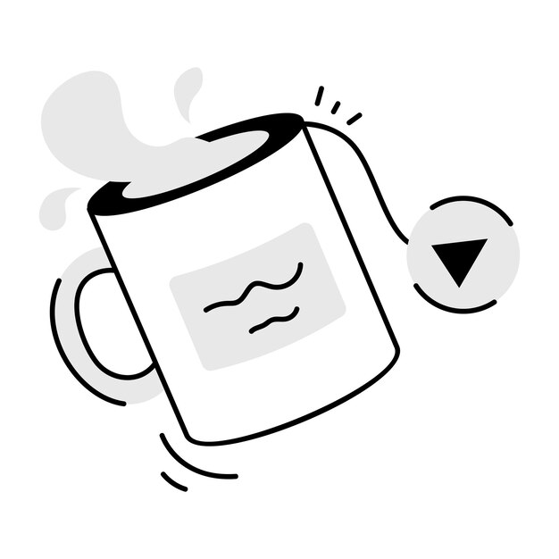 Vector heres a hand drawn icon of coffee video