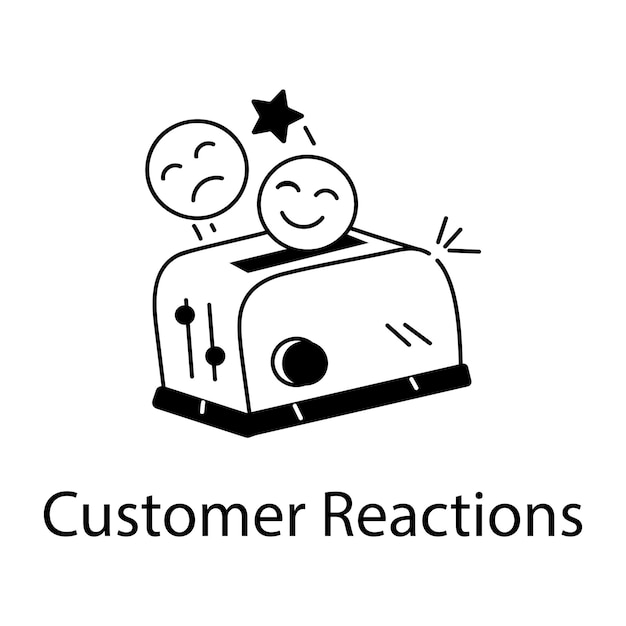 Heres a linear icon depicting customer reactions