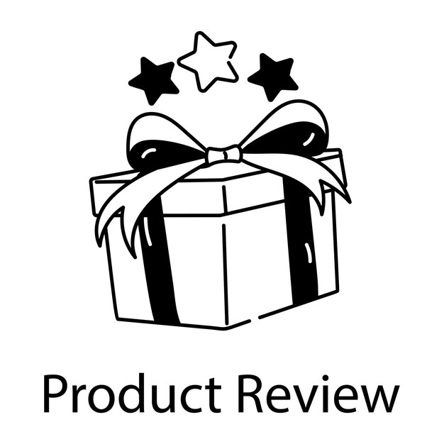 Heres a linear icon of product review