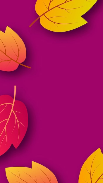 Herfst achtergrond met esdoorn gele bladeren en plaats voor tekst. Verhalenbannerontwerp voor herfstseizoenbanner of -poster. vector illustratie