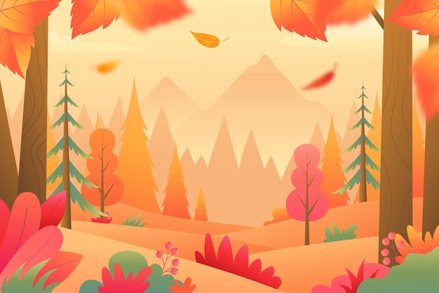 Herfst achtergrond met kleurovergang