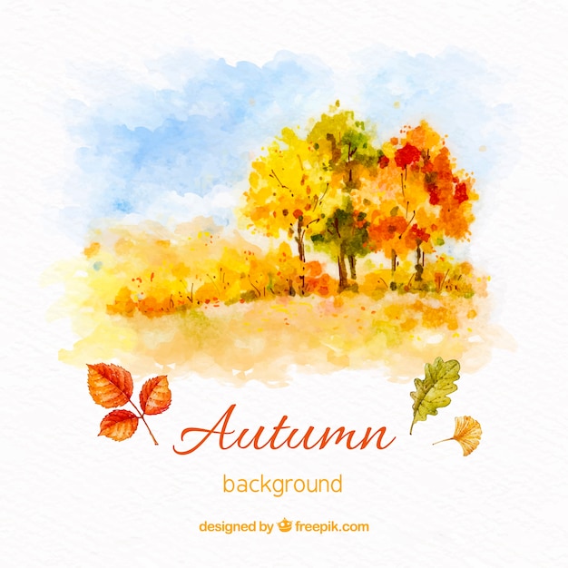 Herfst aquarel achtergrond