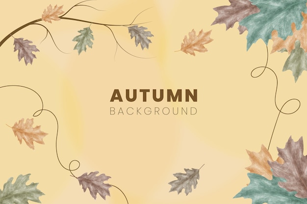 Herfst aquarel stijl achtergrond