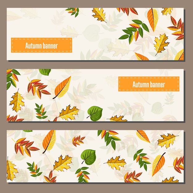 Herfst banner collectie