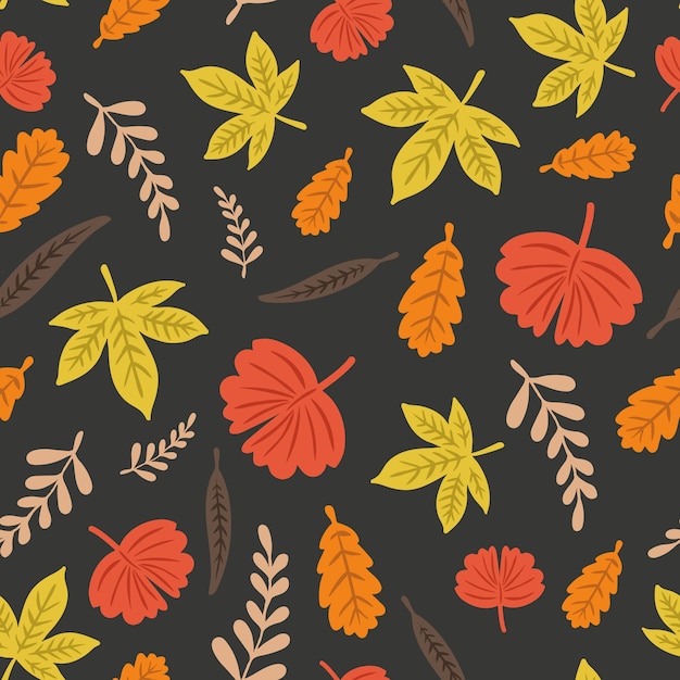 Herfst blad naadloze patroon ontwerp