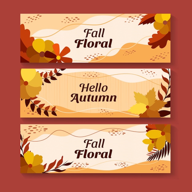 Herfst bloemen banner