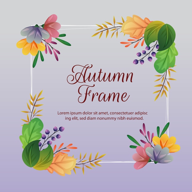 Herfst frame en decoratie met gekleurde bladeren illustratie