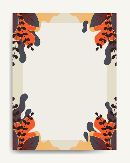 Herfst frame met flora ornament achtergrond