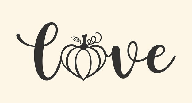 Herfst herfst belettering thanksgiving day hallo herfst liefde teken gelukkig herfst pompoen herfstbladeren vector