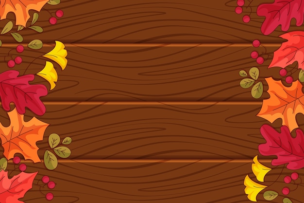 Vector herfst hout achtergrondontwerp