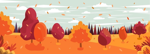 Herfst landschap concept