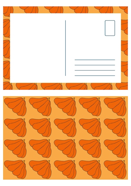 Vector herfst ontwerp sjabloon hand getekende pompoenen platte vectorillustratie