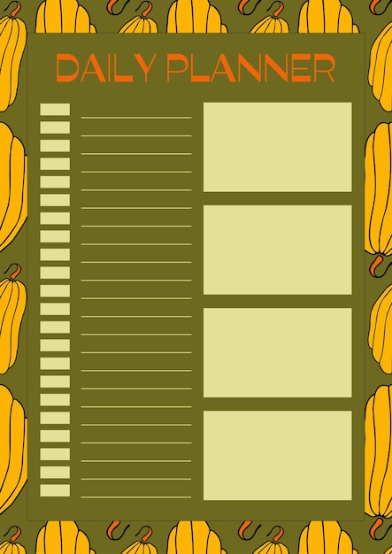 Vector herfst ontwerp sjabloon hand getekende pompoenen platte vectorillustratie