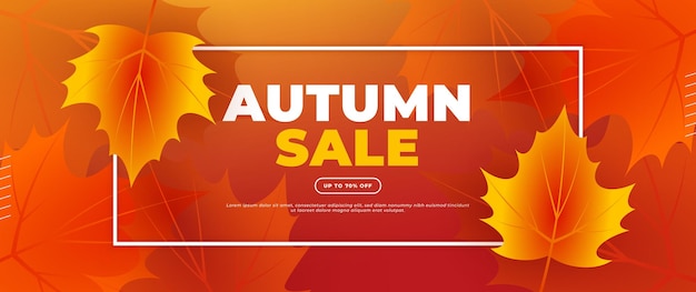 Herfst promo banner ontwerp geschikt voor retailpromoties