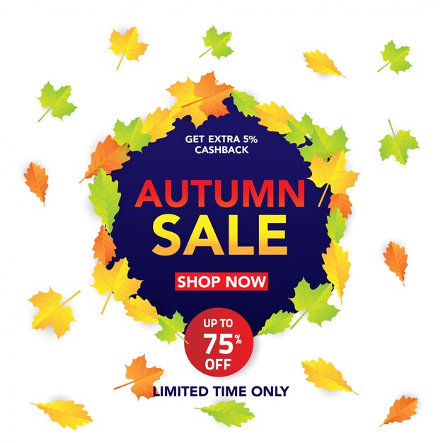 Herfst sale banner achtergrond